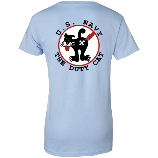 Duty Cat 2a Ladies Custom Cotton T-Shirt