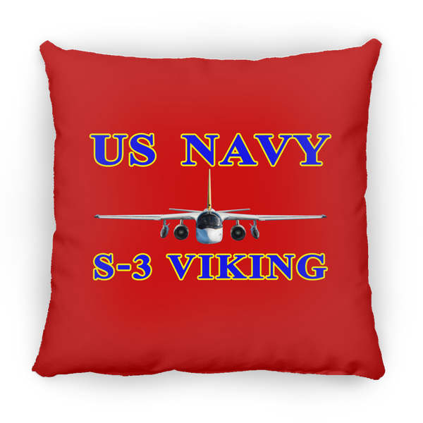 US Navy S-3 1 Pillow - Square - 14x14