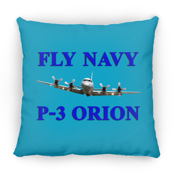 Fly Navy P-3 1 Pillow - Square - 16x16