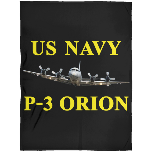 US Navy P-3 3 Blanket - Arctic Fleece Blanket 60x80