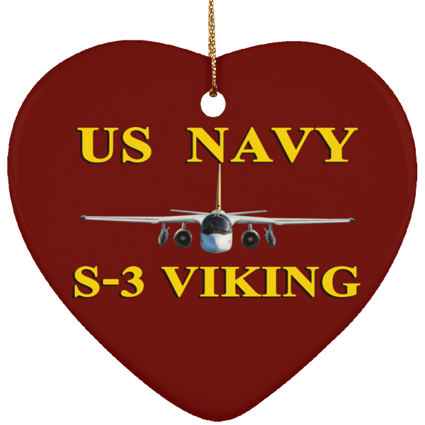 US Navy S-3 3 Ornament - Heart