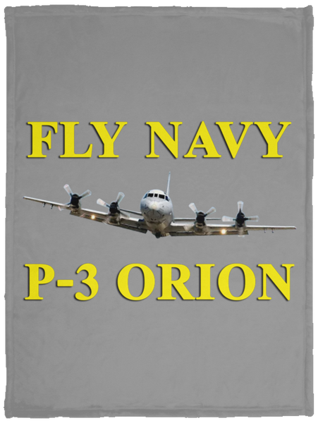 Fly Navy P-3 3 Blanket - Cozy Plush Fleece Blanket - 30x40