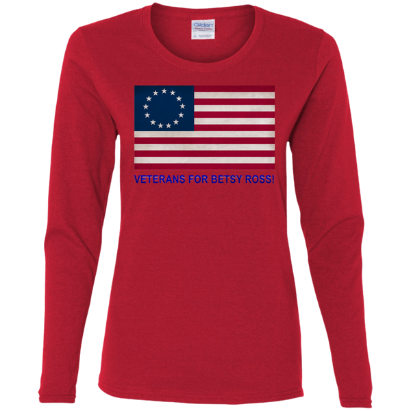 Betsy Ross Vets 1 Ladies' Cotton LS T-Shirt