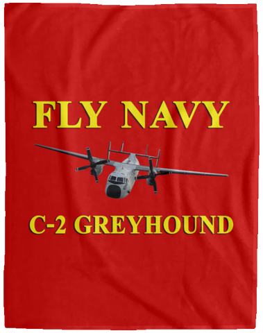 Fly Navy C-2 3 Blanket - Cozy Plush Fleece Blanket - 60x80