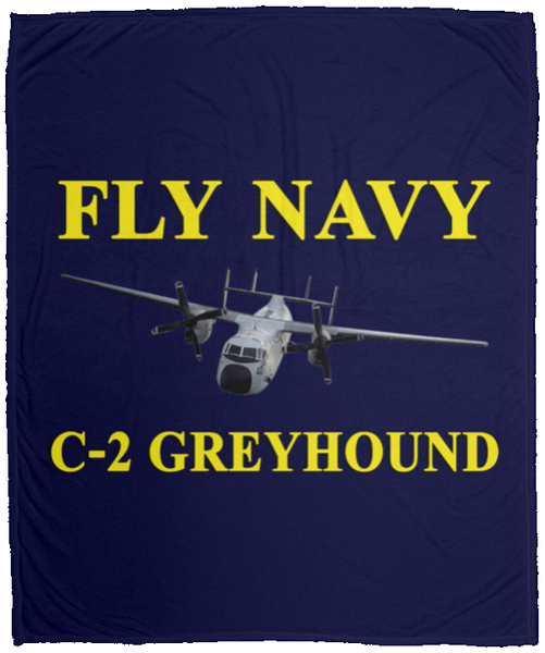 Fly Navy C-2 3 Blanket - Cozy Plush Fleece Blanket - 50x60