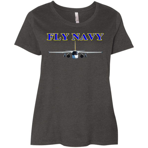 Fly Navy S-3 2 Ladies' Curvy T-Shirt