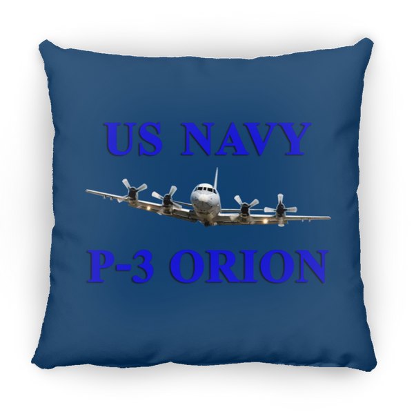 US Navy P-3 1 Pillow - Square - 16x16