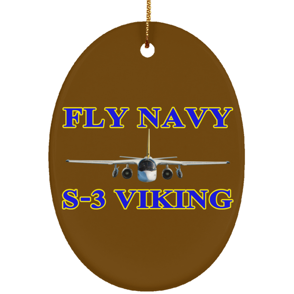 Fly Navy S-3 1 Ornament - Oval