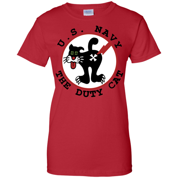 Duty Cat 2 Ladies Custom Cotton T-Shirt