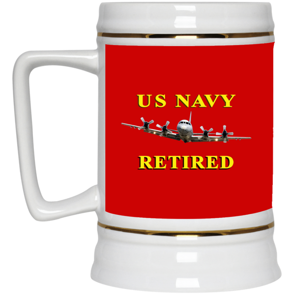 Navy Retired 1 Beer Stein - 22oz