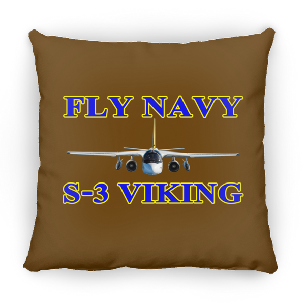 Fly Navy S-3 1 Pillow - Square - 16x16