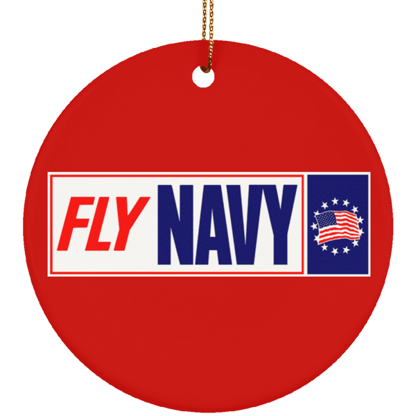 Fly Navy 1 Ornament - Circle