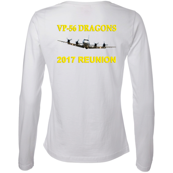VP-56 2017 Reunion 1c Ladies' LS Cotton T-Shirt