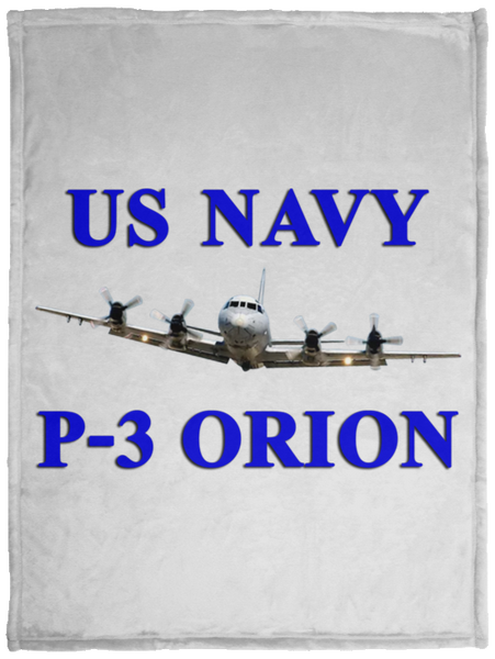 US Navy P-3 1 Blanket - Cozy Plush Fleece Blanket - 30x40