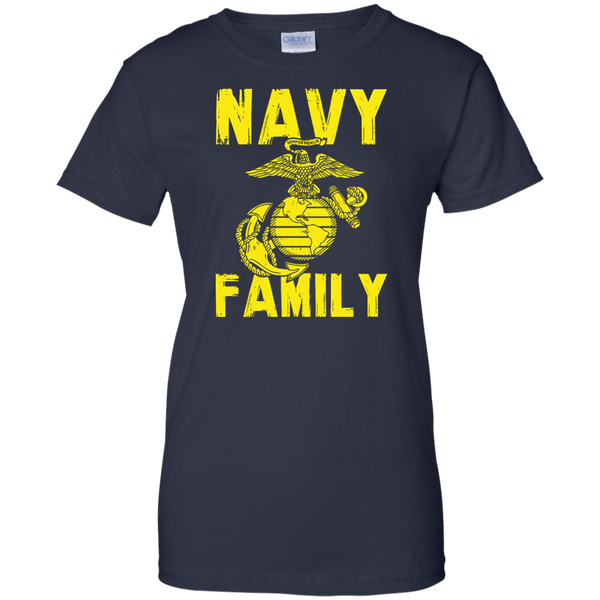 Navy Family Semper Fi Ladies' Cotton T-Shirt