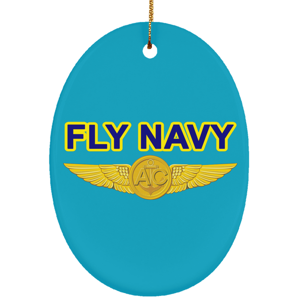 Fly Navy Aircrew Ornament - Oval