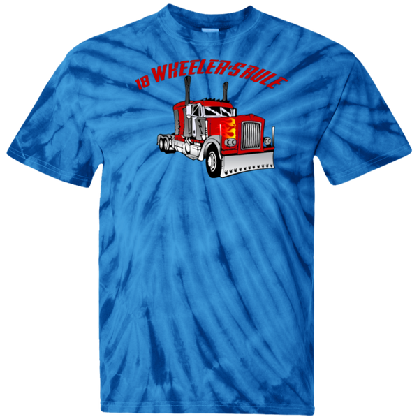 Trucker 18 Wheeler 1 Cotton Tie Dye T-Shirt