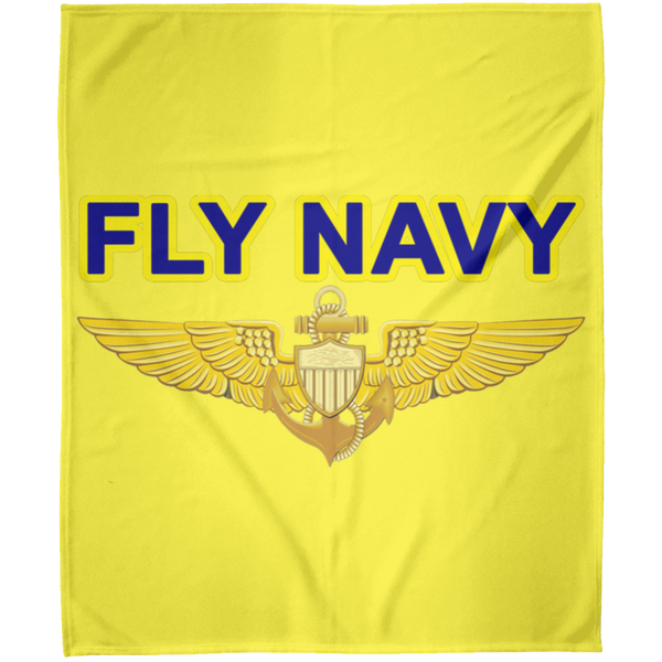 Fly Navy Aviator Blanket - Arctic Fleece Blanket 50x60