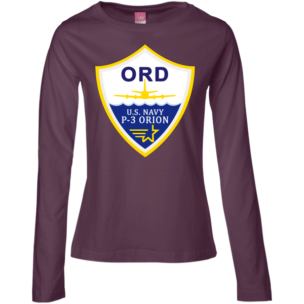 P-3 Orion 3 ORD Ladies' LS Cotton T-Shirt