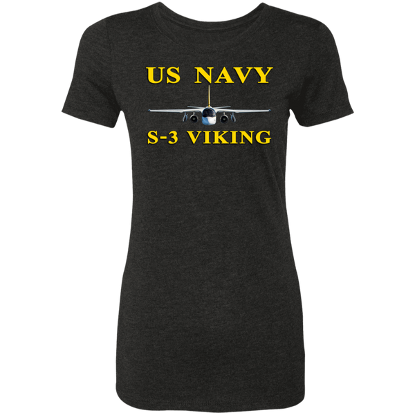 US Navy S-3 3 Ladies' Triblend T-Shirt