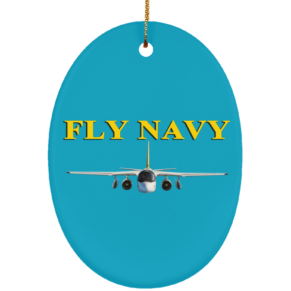 Fly Navy S-3 4 Ornament - Oval