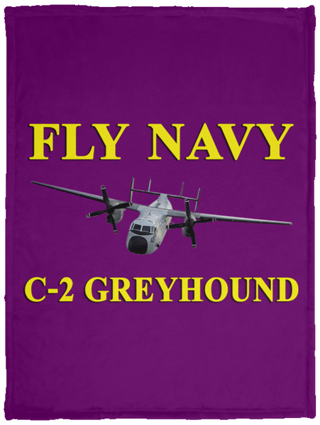 Fly Navy C-2 3 Blanket - Cozy Plush Fleece Blanket - 30x40