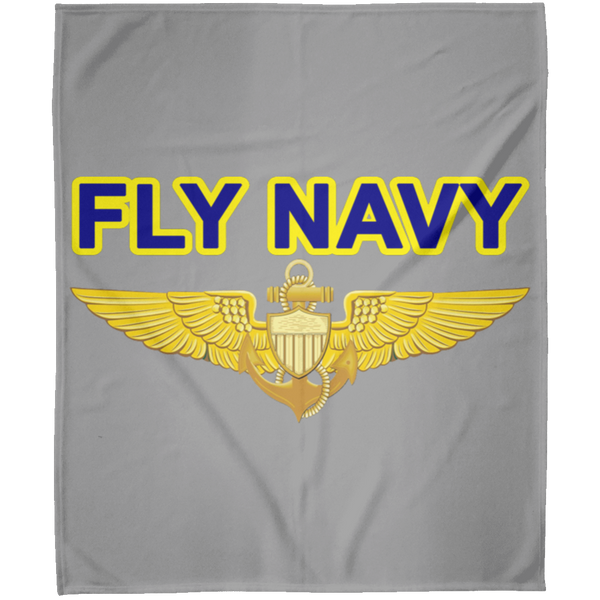 Fly Navy Aviator Blanket - Arctic Fleece Blanket 50x60