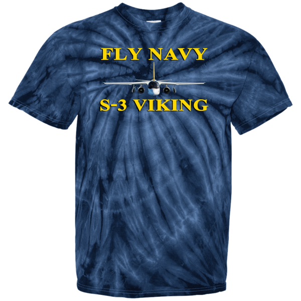 Fly Navy S-3 3 Cotton Tie Dye T-Shirt