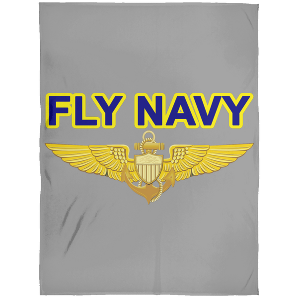 Fly Navy Aviator Blanket - Arctic Fleece Blanket 60x80