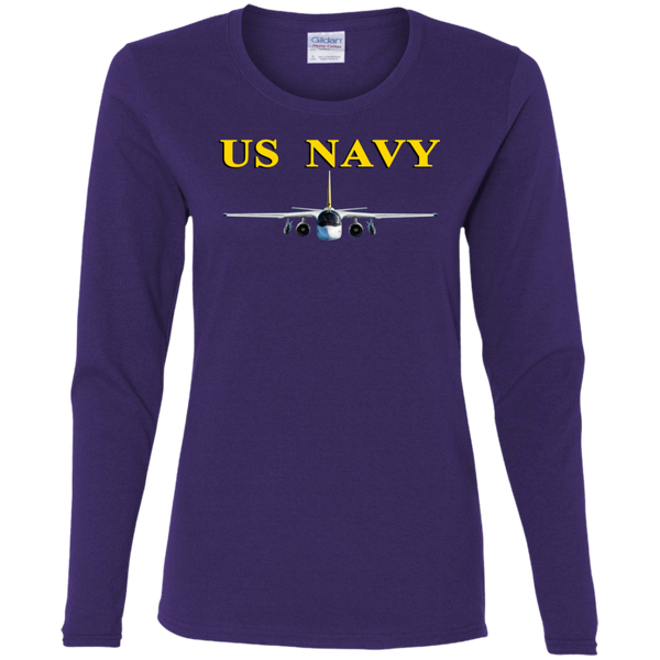 US Navy S-3 4 Ladies' Cotton LS T-Shirt