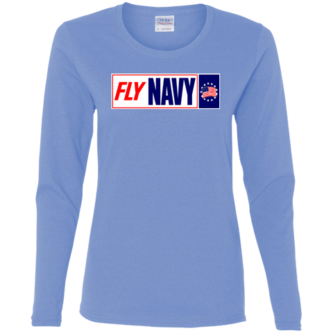 Fly Navy 1 Ladies' Cotton LS T-Shirt