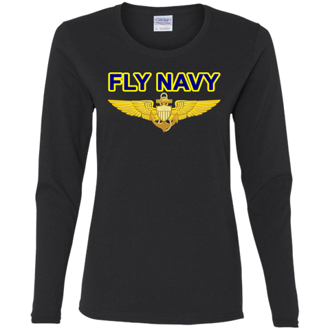 P-3C 2 Fly Aviator Ladies' Cotton LS T-Shirt