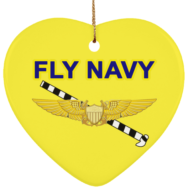 Fly Navy Tailhook 3 Ornament - Heart