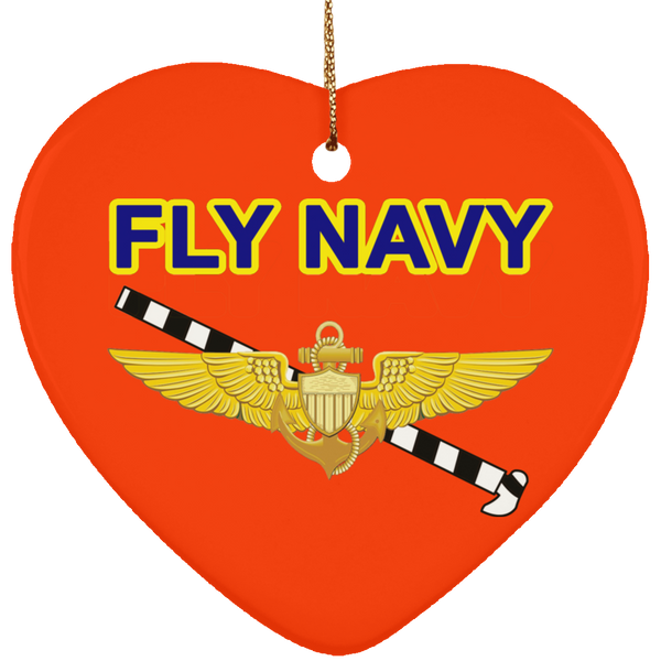 Fly Navy Tailhook 1 Ornament - Heart