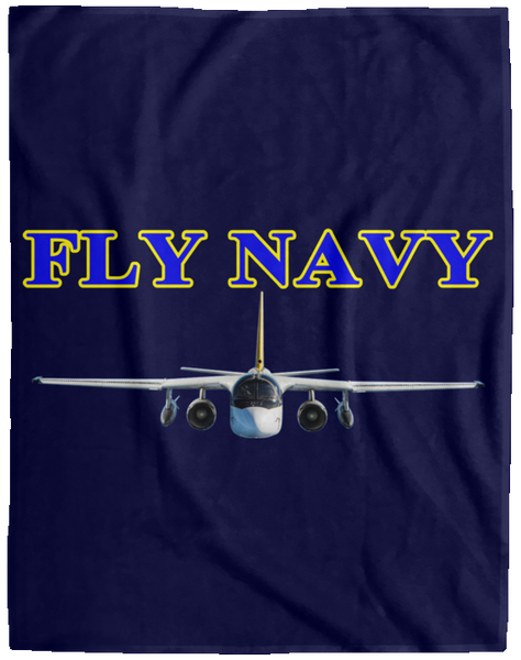 Fly Navy S-3 2 Blanket - Velveteen Micro Fleece Extra Large