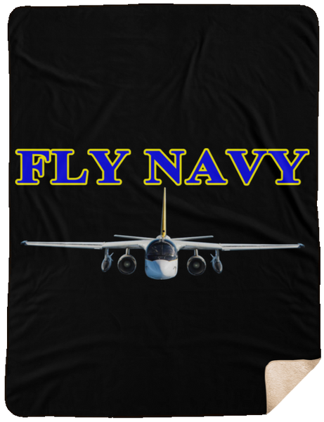 Fly Navy S-3 2 Blanket - Fleece Sherpa Extra Large