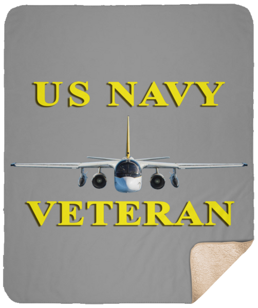 Navy Vet 3 Blanket - Sherpa Blanket - 50x60