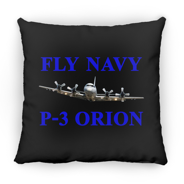 Fly Navy P-3 1 Pillow - Square - 18x18