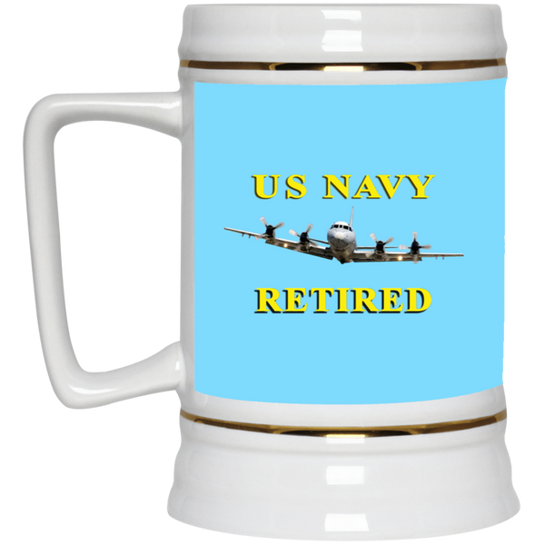 Navy Retired 1 Beer Stein - 22oz