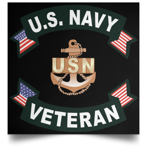 Navy Veteran Poster - Square