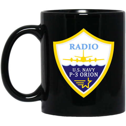 P-3 Orion 3 Radio Black Mug - 11oz