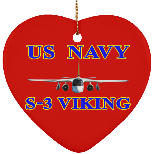 US Navy S-3 1 Ornament - Heart