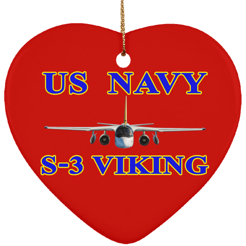 US Navy S-3 1 Ornament - Heart