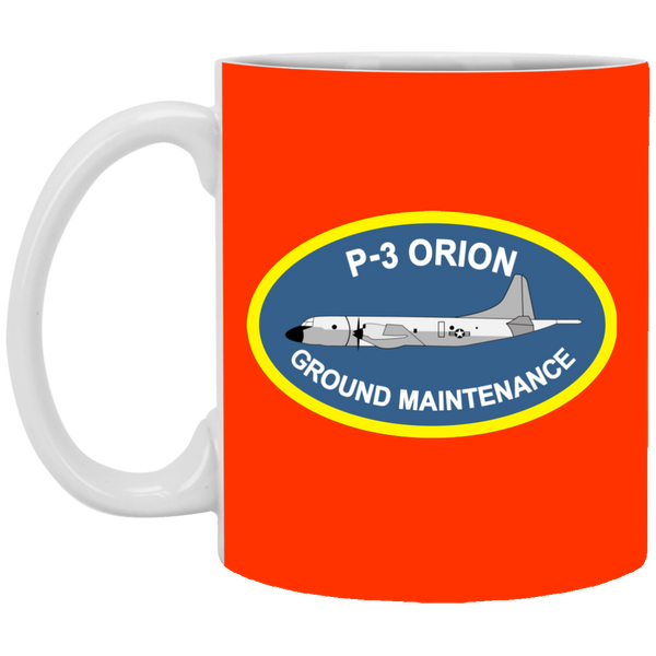 P-3 Orion 4 Ground Maint White Mug - 11oz