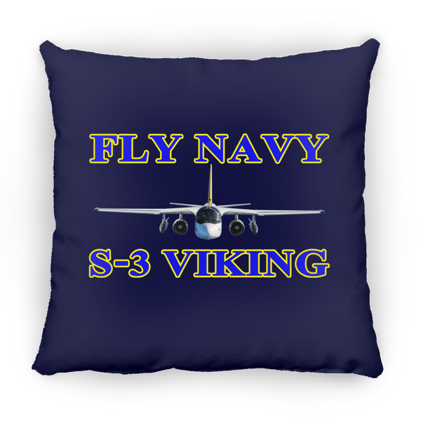 Fly Navy S-3 1 Pillow - Square - 14x14