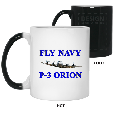 Fly Navy P-3 1 Color Changing Mug - 11oz