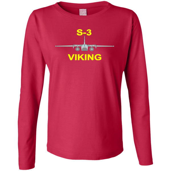 S-3 Viking 10 Ladies' LS Cotton T-Shirt