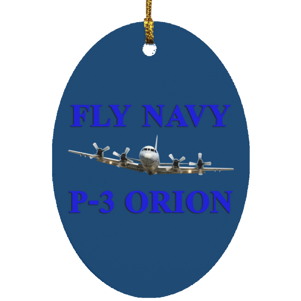 Fly Navy P-3 1 Ornament - Oval