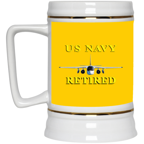 Navy Retired 2 Beer Stein - 22oz