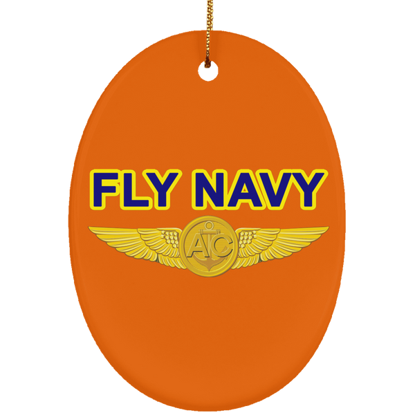 Fly Navy Aircrew Ornament - Oval